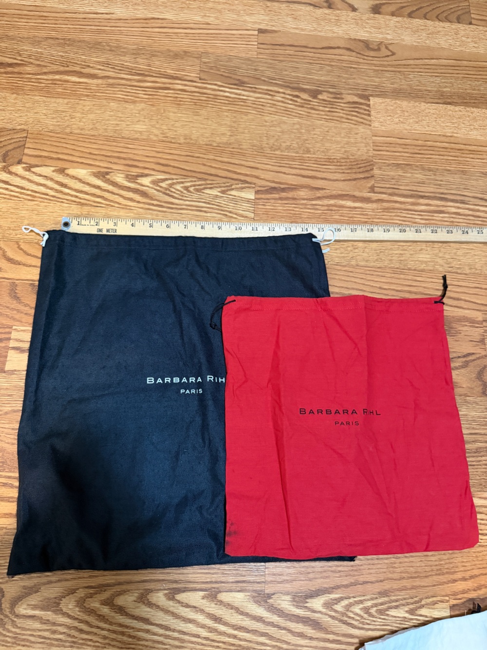 Barbara Rihl Paris Drawstring Dust Bags Bundle - Black & Red